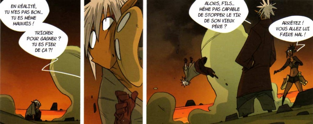 Ekmo donne une correction à son fils Kriss la Krass (Comics Boufbowl n°2 - Wakfu))