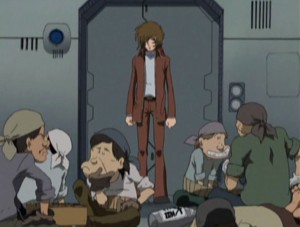 Tadashi réalise que l'équipage est composé d’alcooliques (Herlock, Endless odyssey - Albator) 