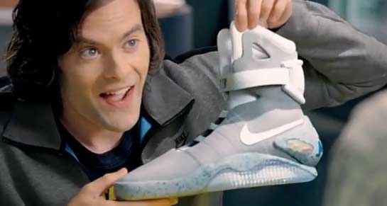 Les Chaussures Nike de Retour vers le futur ont des diodes lumineuses avec une autonomie de 4 heures