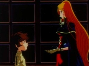 Emeraldas offre un Cosmo Dragoon à Hiroshi Umino (Albator - Harlock)