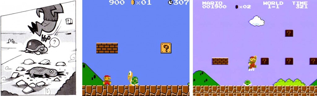 Super Mario Bros saute sur les tortues