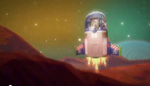 Buzz l’Éclair atterrit avec son vaisseau : Toy Story Command Center (Mattel - Pixar)