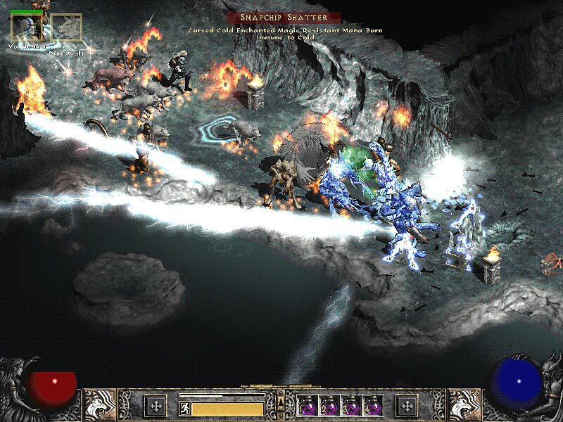 Exemple de combat en souterrain dans Diablo 2