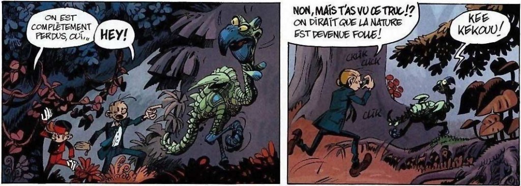 Champignac est devenu une immense forêt avec des animaux étranges - Alerte aux Zorkons (Spirou et Fantasio - tome 51)