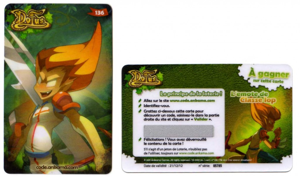 Carte de Loterie Dofus iop