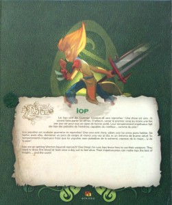 Revers du volet du packaging de la figurine iop (Dofus - Krosmoz)