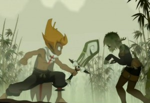 Evangelyne attaque Tristepin (Wakfu - épisode 13)