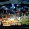 Photographie d'un décors de Warcraft réalisé en Mega Bloks opposant la Horde et l'Alliance réalisé pour la Blizzcon 2011