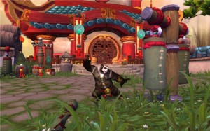 Un pandaren s'entraînant aux arts martiaux