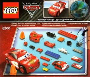Dos du Packaging du Lego 8200 - Flash McQueen (Cars 2)