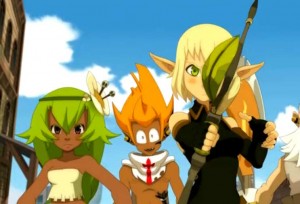 Evangelyne immobilise le Voleur de Voix avec une flèche glacée (Wakfu)