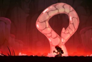 L'esprit de la fontaine se matérialise sous forme d'un serpent d'eau (Wakfu)