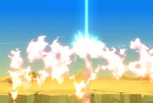 C'est la première fois que Yugo utilise trois portail pour faire son laser (Wakfu)