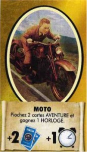 Carte bonus moto du jeu de société les aventures de Tintin