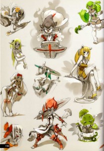 Croquis de recherche (art book Xa Colors sur Wakfu et Dofus)