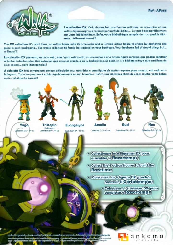 Dos du packaging de le figurine Wakfu DX N°5 de Ruel