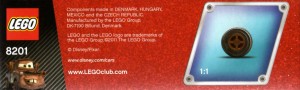 Dessus du Packaging du Lego 8201 de Martin (Cars 2)