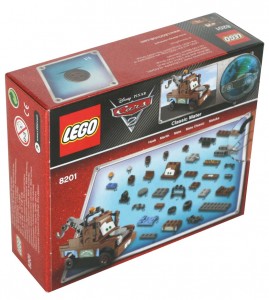 Vue de dos du Packaging du Lego 8201 de Martin (Cars 2)