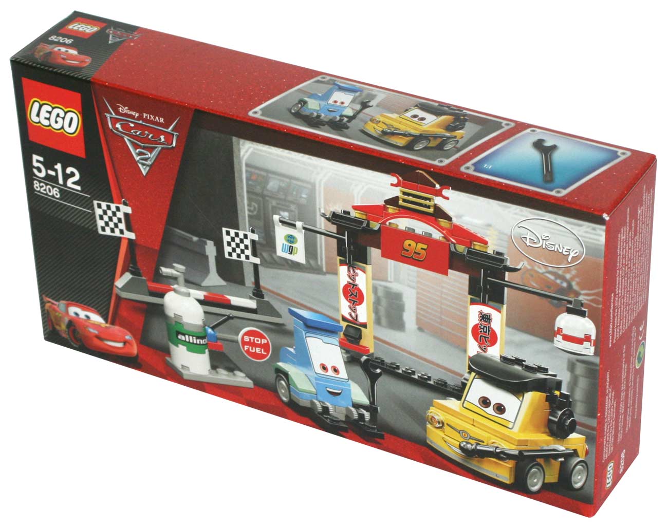 Lego 8206 – Guido et Luigi Tokyo Pit Stop (Cars 2) Packaging Lego 8206 ...