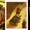 On peut voir de dos le personnage de Pinocchio tiré du dessin animé réalisé par les studios Nippon Animation et Tatsunoko Productions en 1976