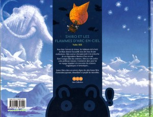 dos du livre Shiro et les flammes d’Arc-en-ciel (nobi nobi !)