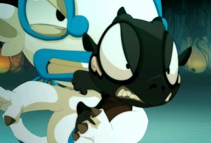 Adamaï et Grougaloragran attaquent Qilby (Wakfu)