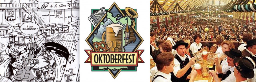 La fête de la bière est une allusion à l'Oktoberfest