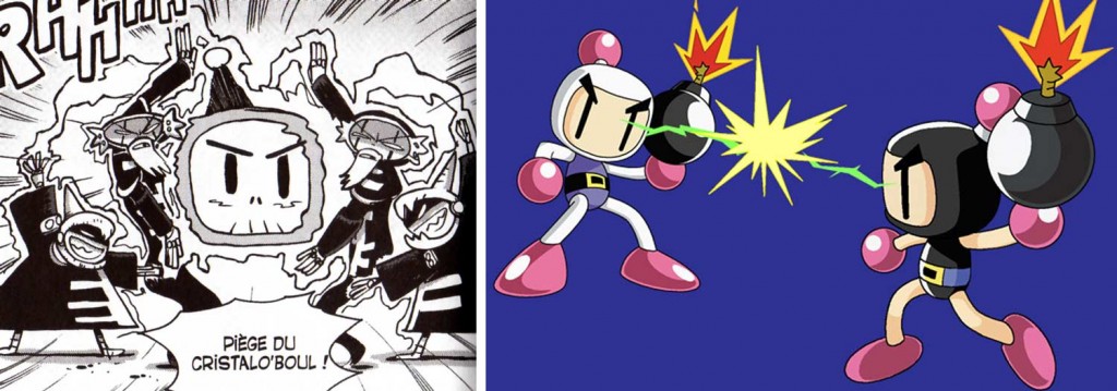 Le personnage invoqué à la dernière case est inspiré de Bomberman