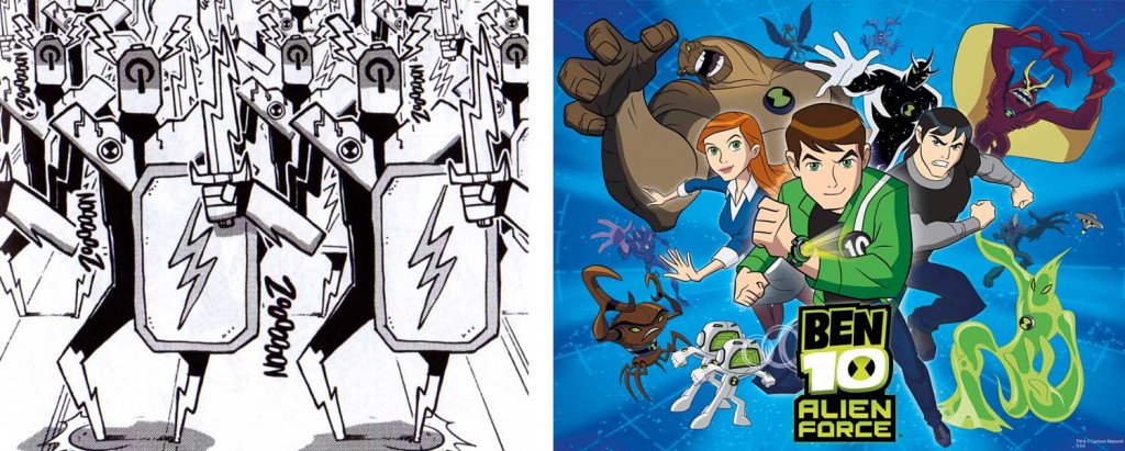 Les Chevaliers de l’Ordre du Tonnerre sont une allusion à la série Ben 10