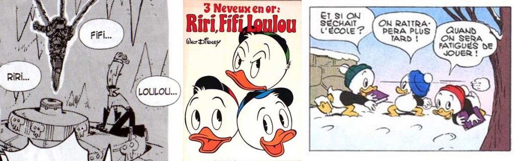 Les enfants de Goultard s'appellent Riri, Fifi et Loulou comme les trois neveux de Donald Duck