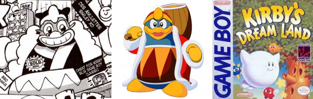 Le vendeur de cette échoppe est King Dedede le boss de fin de Kirby’s Dream Land