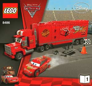 Plan de montage Lego 8486 - plan 1 : Flash McQueen