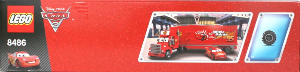 Vue du dessus du Packaging Lego 8486 : Mack & Flash Mc Queen (Cars)