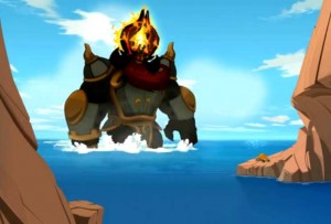 Rushu affronte Tristepin (Wakfu)