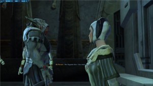 Star Wars : The Old Republic, exemple d'une discussion entre le joueur et les PNJ