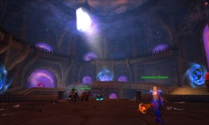 Image de l'intérieur de la citadelle pourpre, instance tirée de la colère du roi liche (Dalaran, capture tirée du jeu World of Warcraft)