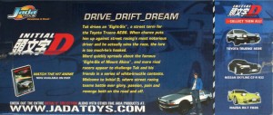 Dos du Packaging Initial D : Initial D : Toyota Trueno AE 86 - ech 1/18 (Jada Toys)
