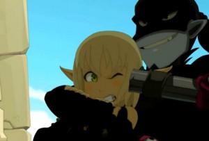 Remington prend Evangelyne en otage (Wakfu)