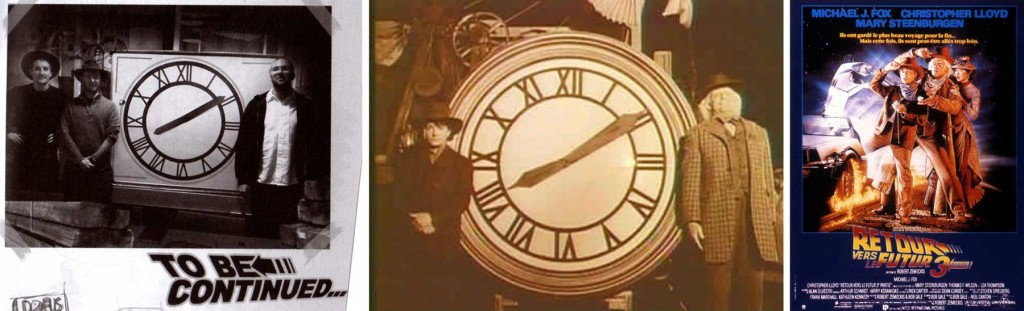 Cette page fait allusion à l’horloge du film Retour vers le futur 3