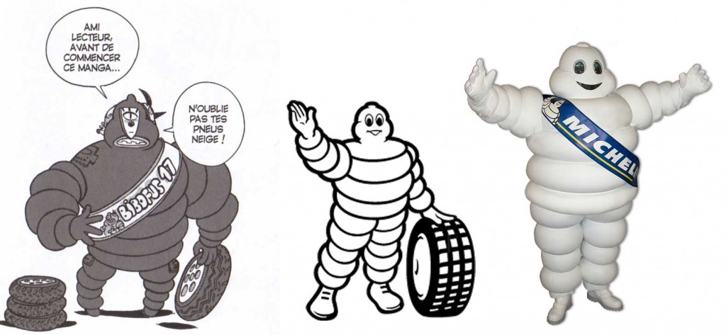 Cornu Mollu est déguisé en bibendum en allusion à la mascotte des pneus Michelin