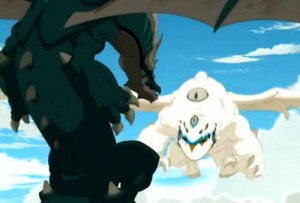 Pahéris affronte Anathar qui a fusionné avec Adamaï (Wakfu)