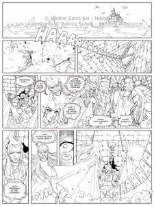 Les Légendaires : Planche de test de Nadou N°3 - line art