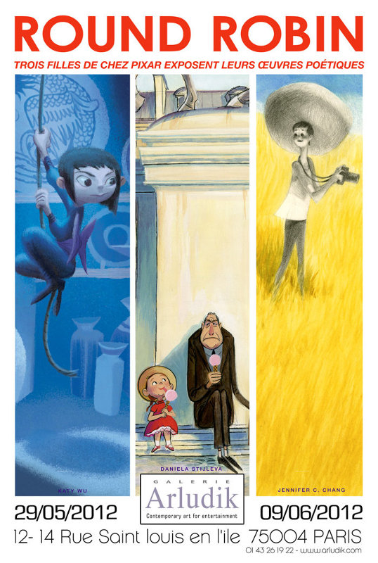 Affiche exposition les filles chez Pixar