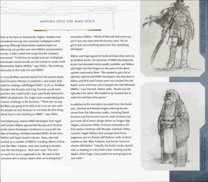 Le livre The Art and Making of Star Wars : The Old Republic a des pages avec beaucoup de texte