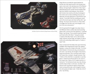 Page 1 sur les vaisseaux spatiaux avec la partie texte (tiré du livre The Art and Making of Star Wars : The Old Republic)