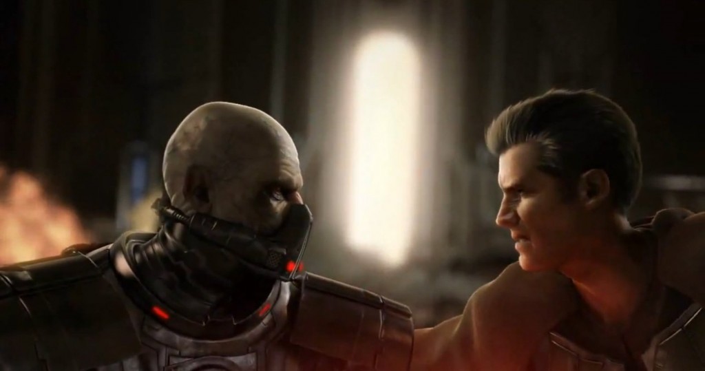 Dark Malgus vs Maître Zan Zallow dass Star Wars : The Old Republic pendant la destruction du temple de Coruscant