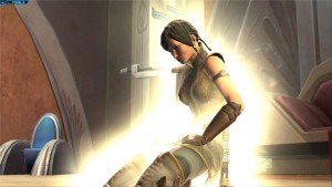 Satele Shan en pleine méditation dans Star Wars : The Old Republic