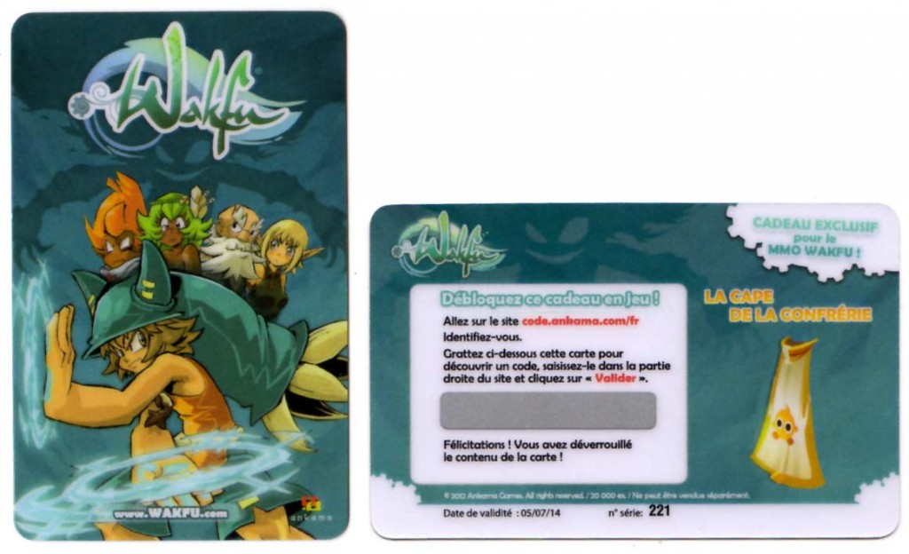 carte de loterie Wakfu : La cape de la confrérie