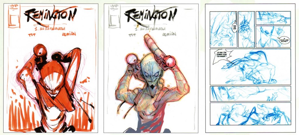 Croquis de recherche sur Remington