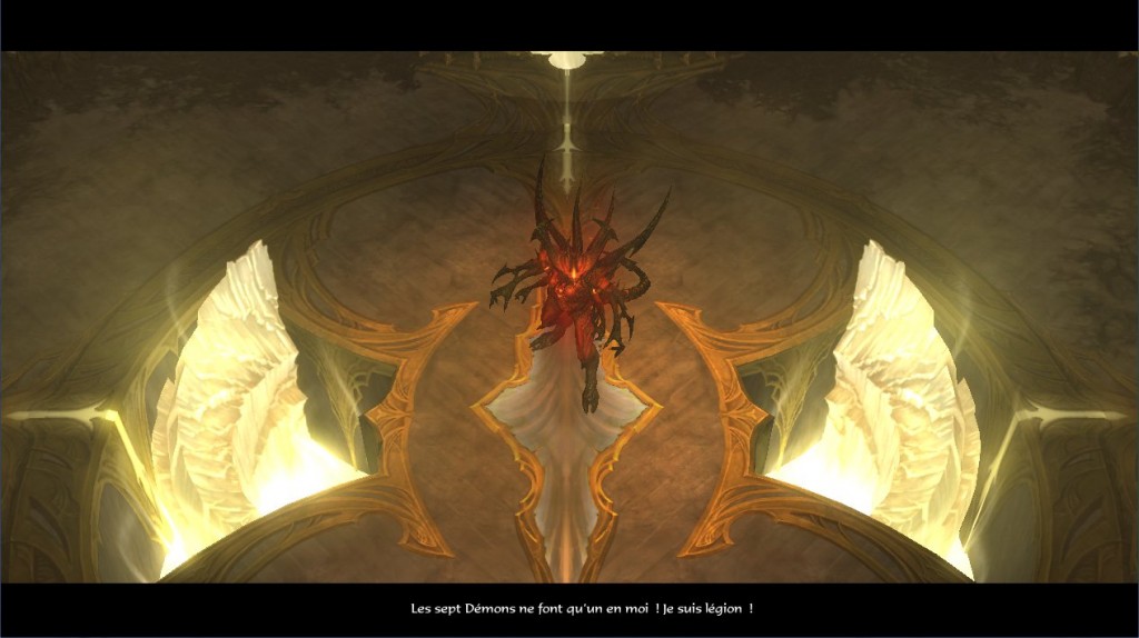 Le démon Diablo dans Diablo 3 prêt à se défendre face aux héros